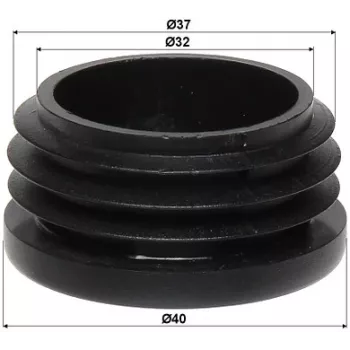 DELTA Mast End Cap for 35-40 mm Masts, Black