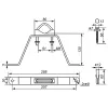 DELTA OMM-50L13 Wall-Mount Single Screw Clamp for 50 mm Conduits, Galvanized Steel