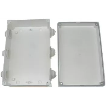 Delta PK-10/D IP55 Surface Mount Junction Box, 8 Cable Entries, Grey