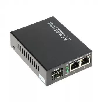 DELTA SPS-2P/1SFP Industrial PoE+ Switch, 2 Gigabit RJ45 + 1 SFP, 60W Budget, DIN Rail
