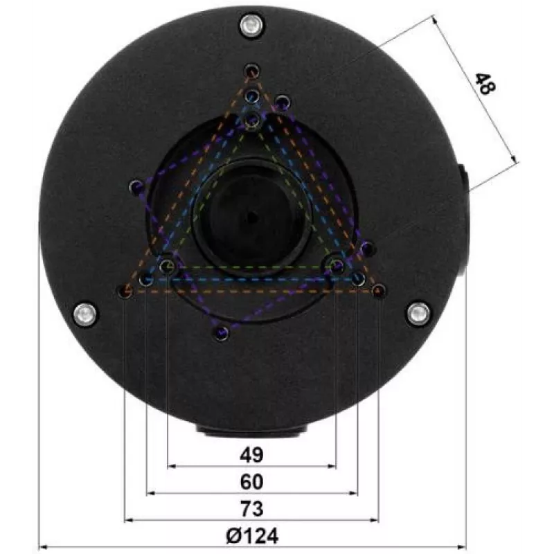 DELTA STG-PFA130-E Junction Box for Dahua Dome Cameras, Wall/Ceiling Mount, Aluminium, Black STG-PFA130-E(BLACK)
