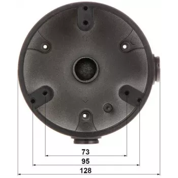 DELTA STG-PFA137 Black Pole Mount Bracket for Dahua Dome Cameras (80-150mm Poles, Aluminum)