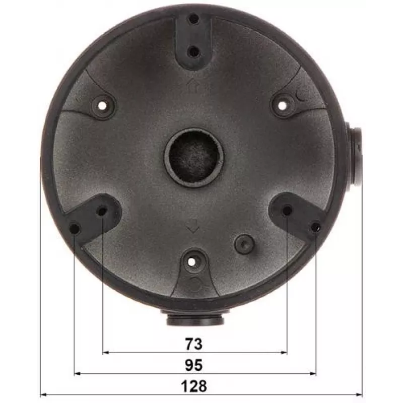 DELTA STG-PFA137 Black Pole Mount Bracket for Dahua Dome Cameras (80-150mm Poles, Aluminum)