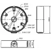 DELTA STG-PFA137 Black Pole Mount Bracket for Dahua Dome Cameras (80-150mm Poles, Aluminum)