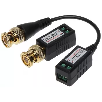DELTA TR-1CD*P2 Passive Video Balun Transceiver for CVBS/AHD/HD-CVI/HD-TVI, BNC to Screw Terminal, Up to 8MP 4K, 150-600m over UTP