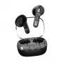 DELTACO Streetz T150-BLK True Wireless In-Ear Headphones, Transparent Black, Bluetooth 5.3, 13mm Drivers, IPX4, 20h Total Playtime