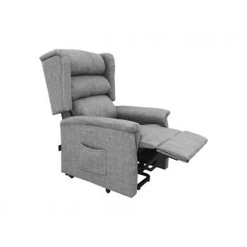 DEMARTA VIRGINIO Florida Grey Geriatric Standing Chair – Electric Lift Recliner with Single Motor, Fabric Upholstery, 130 kg Capacity