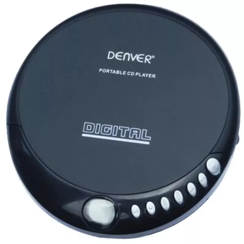 Denver DM-24 Portable CD Player with Headphones, Black