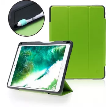 DEQSTER Rugged Case for iPad 10.2 (7th/8th/9th Gen) - Green, MIL-STD-810G, Rotating Stand, Pencil Holder