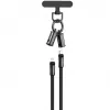 Devia 2-in-1 USB-C to Lightning Cable Lanyard 1.2m 27W Black