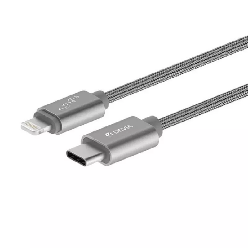 Devia Gracious USB-C to Lightning Cable 1m Gray