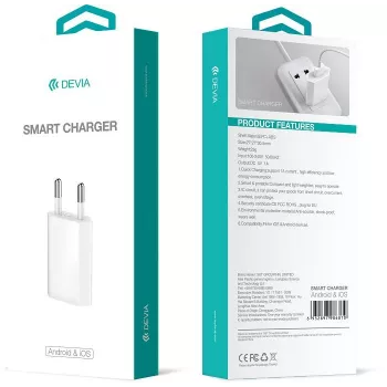 DEVIA Universal Smart Charger EU 10.5W Black
