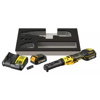 DEWALT DCF510E2G-QW 12V XR Brushless Open Head Ratchet Wrench Kit with 2x2.0Ah Batteries, TSTAK Case