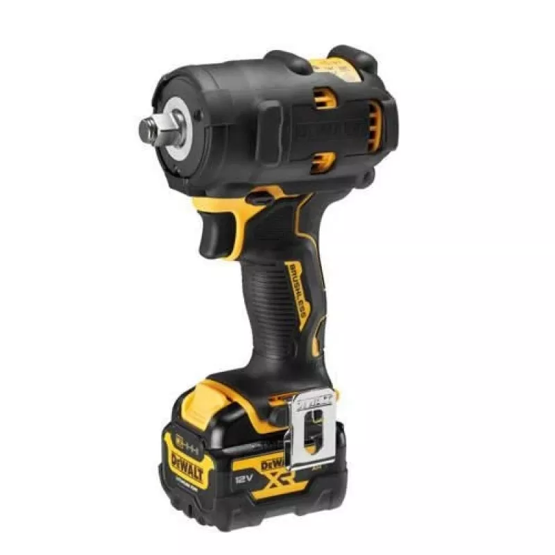 DEWALT DCF901P1G-QW 12V XR Brushless Cordless Impact Wrench 1/2 inch Square Drive 340 Nm 2850 RPM 1x3.0Ah Li-ion Charger Case Black/Yellow