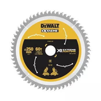 DEWALT DT99573 Circular Saw Blade 250 mm 60 Teeth TCT Fine Cut for Wood, Plywood, MDF, Chipboard