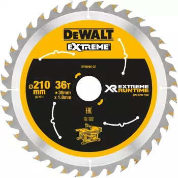 DEWALT Xtreme Runtime 210mm x 30mm 36T Circular Saw Blade