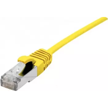 Dexlan Cat. 6A S/FTP (PiMF) Ultra-Thin Halogen-Free Patch Cable with Latch Protection, Yellow, 10 m 858713