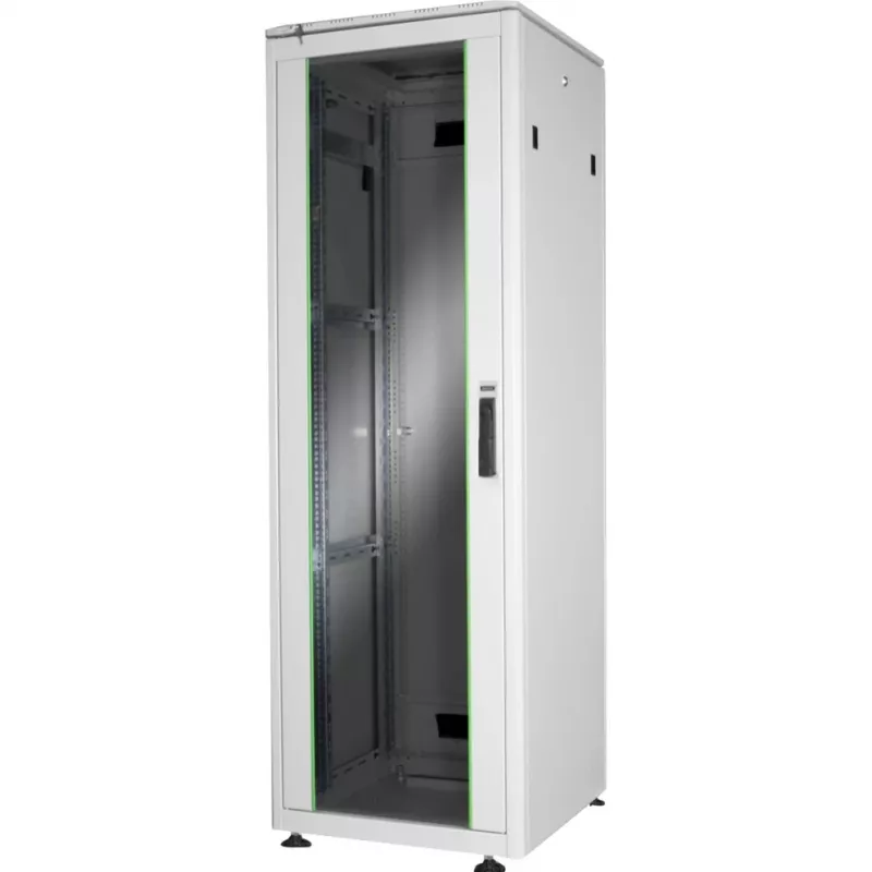 DIGITUS 36HE Unique Network Cabinet 600x600mm Glass Door Grey