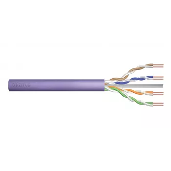 DIGITUS Cat.6 Installation Cable, U/UTP, Dca, AWG 23/1, LSOH, 50m, Purple
