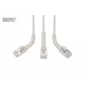 DIGITUS CAT 6A F/FTP Angled RJ-45 Patch Cable, Copper, 0.3 m, Grey, 10-Pack