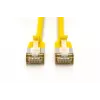 DIGITUS CAT 6A F-FTP Slim Patch Cable, 1 m, Yellow, 10-Pack, LSZH, 10 Gbps, 500 MHz