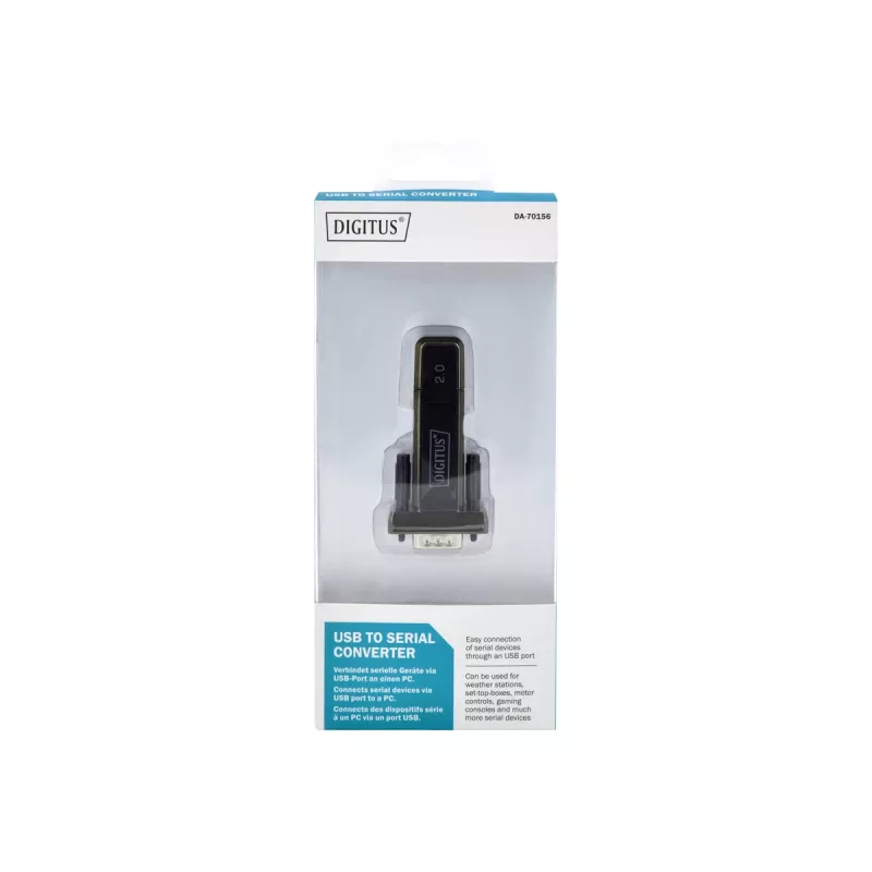 DIGITUS DA-70156 USB 2.0 to RS232 Serial Adapter, 1.5m, Black