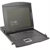 DIGITUS Modular 19-inch HD LCD KVM Console with 8-Port HDMI KVM Switch, Touchpad, German Keyboard Layout