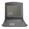 DIGITUS Modular 19-inch HD LCD KVM Console with 8-Port HDMI KVM Switch, Touchpad, German Keyboard Layout