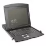 DIGITUS Modular 19-inch HD LCD KVM Console with 8-Port HDMI KVM Switch, Touchpad, German Keyboard Layout