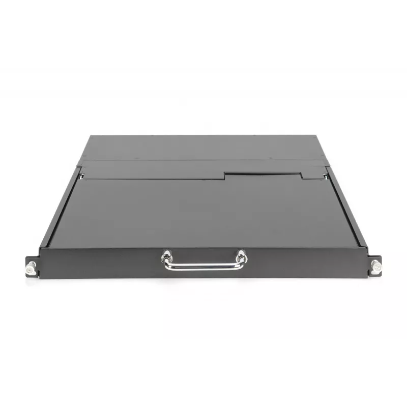 DIGITUS Modular HD LCD KVM Console with 17 inch TFT, 16-Port CAT 5 KVM Connection, Touchpad, German Keyboard Layout