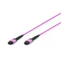 DIGITUS OM4 MPO to MPO 12-Fiber Patch Cable, 2m, Method A, Violet DK-2566-02/4
