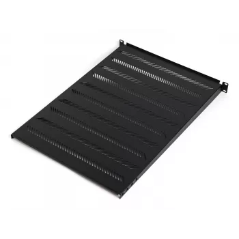 DIGITUS TN-19-550-1U-BK 19 inch Fixed Rack Shelf, 1U, 550 mm Deep, 25 kg Load, Black