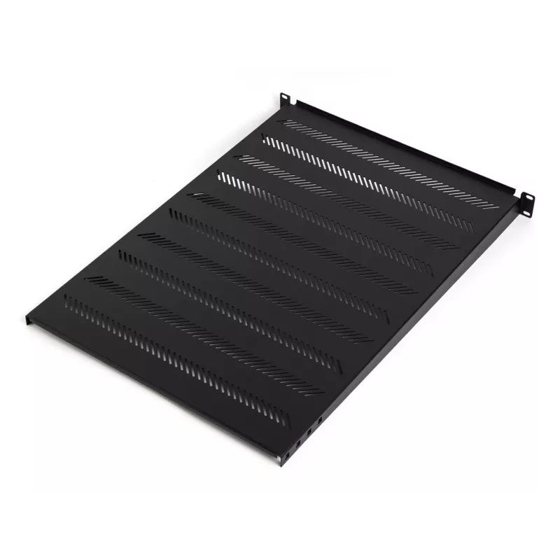 DIGITUS TN-19-550-1U-BK 19 inch Fixed Rack Shelf, 1U, 550 mm Deep, 25 kg Load, Black