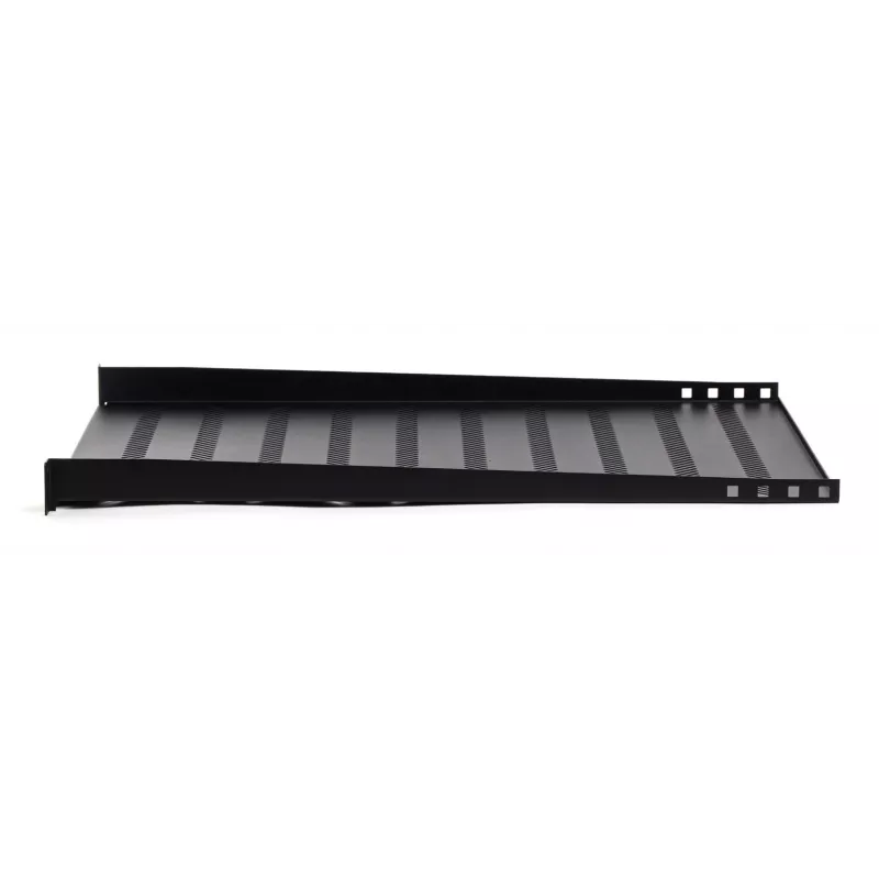 DIGITUS TN-19-550-1U-BK 19 inch Fixed Rack Shelf, 1U, 550 mm Deep, 25 kg Load, Black