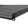 DIGITUS TN-19-550-1U-BK 19 inch Fixed Rack Shelf, 1U, 550 mm Deep, 25 kg Load, Black