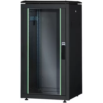DIGITUS Unique 26U Network Cabinet 1342x600x1000mm Black (Freestanding, Glass Door)