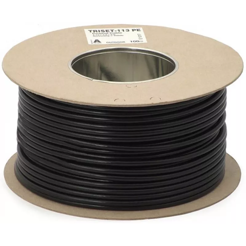 DIPOL TRISET-113 Gel-Filled Coaxial Cable 75 Ohm PE Jacket Class A 100 dB
