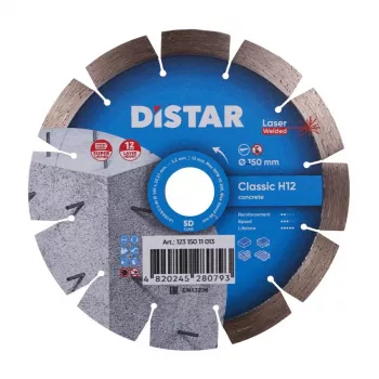 DISTAR Diamond Blade Classic H12 150 x 2.2/1.3 x 22.23 mm Segmented Dry Cutting Disc for Concrete, Brick, Masonry