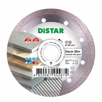 DISTAR DIAMOND BLADE DÉCOR SLIM 125 x 1.2 x 8 x 22.23mm