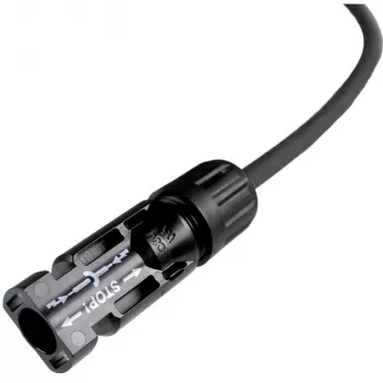 DIVERSE Solar Extension Cable 6mm², Male-Female 0.5m, Black