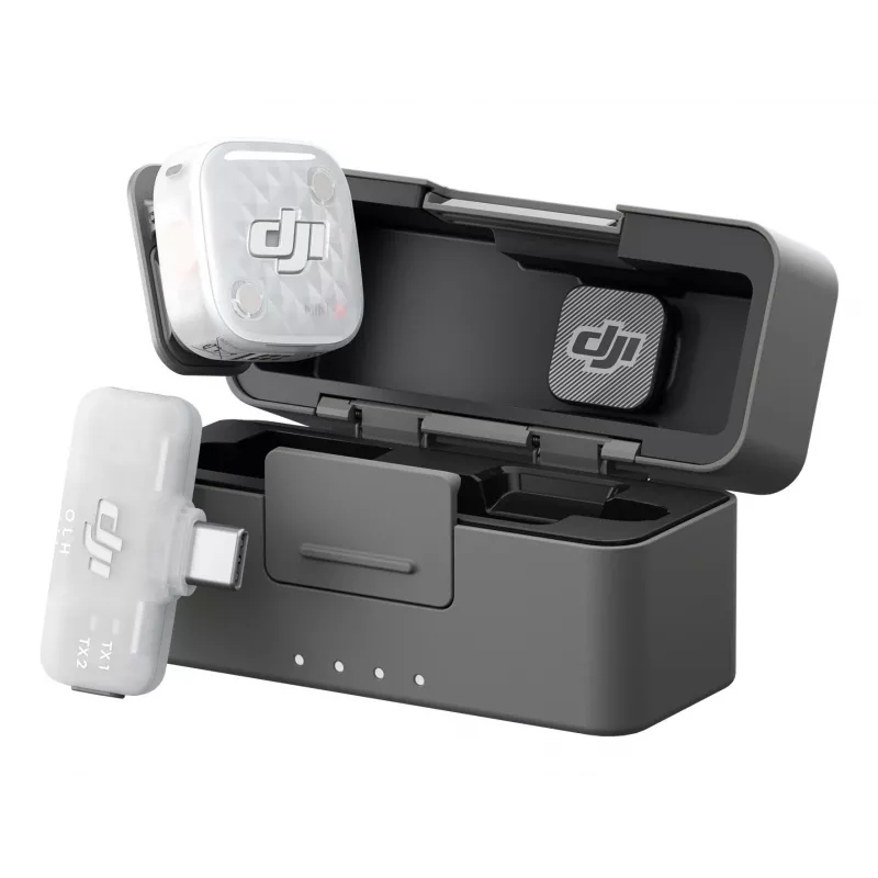 DJI Mic Mini 2S Wireless Microphone System (1 Transmitter + 1 Mobile Receiver + Charging Case)