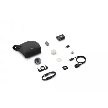 DJI Mic Mini 2S Wireless Microphone System (1 TX + 1 RX) - 2.4GHz Digital, 32-bit Float Recording, 250m Range, OLED Touchscreen, Magnetic Clip, for Cameras & Smartphones