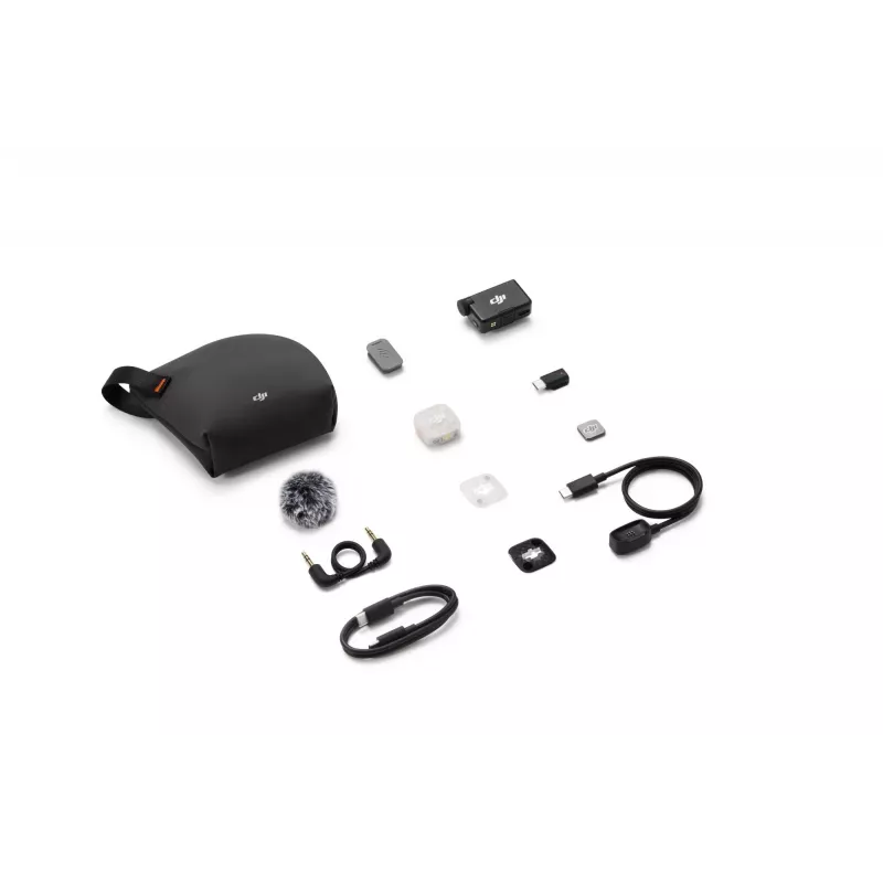 DJI Mic Mini 2S Wireless Microphone System (1 TX + 1 RX) - 2.4GHz Digital, 32-bit Float Recording, 250m Range, OLED Touchscreen, Magnetic Clip, for Cameras & Smartphones