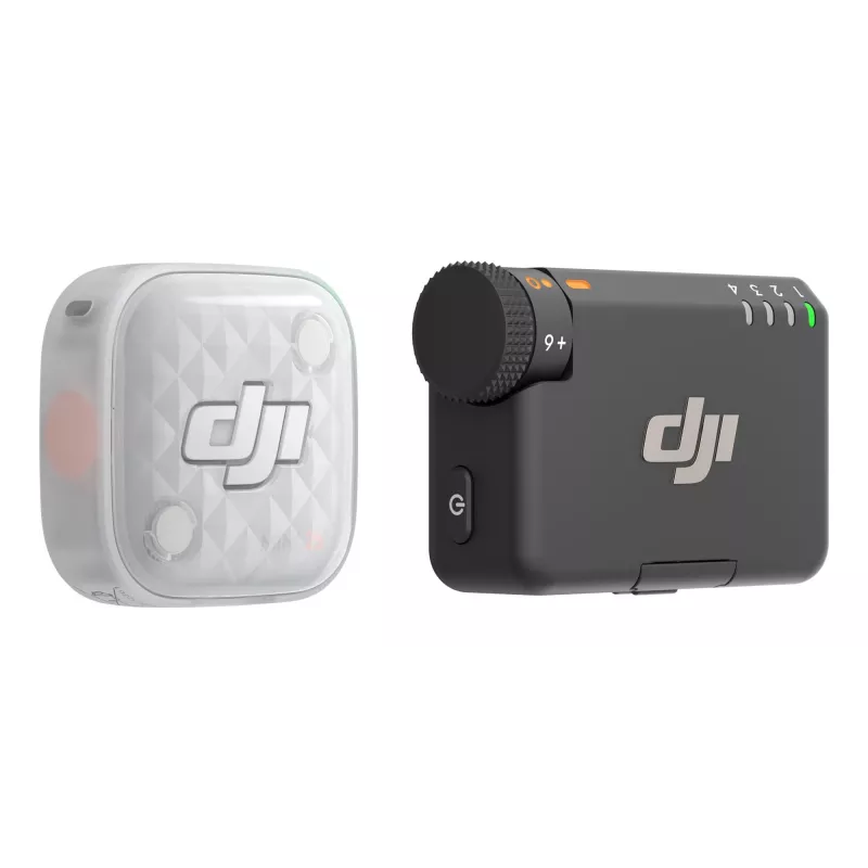 DJI Mic Mini 2S Wireless Microphone System (1 TX + 1 RX) - 2.4GHz Digital, 32-bit Float Recording, 250m Range, OLED Touchscreen, Magnetic Clip, for Cameras & Smartphones