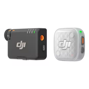 DJI Mic Mini 2S Wireless Microphone System (1 TX + 1 RX) - 2.4GHz Digital, 32-bit Float Recording, 250m Range, OLED Touchscreen, Magnetic Clip, for Cameras & Smartphones