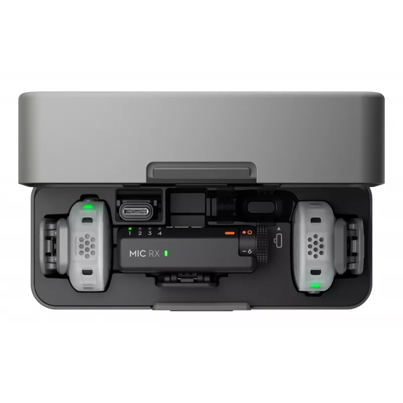DJI Mic Mini 2S Wireless Microphone System (2 Transmitters + 1 Receiver + Charging Case)
