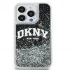 DKNY Apple iPhone 15 Pro 6.1 Hardcase Liquid Glitter Big Logo Black