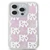 DKNY Apple iPhone 15 Pro Max 6.7 Hardcase Liquid Glitter Multilogo Pink