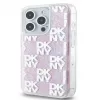 DKNY Apple iPhone 15 Pro Max 6.7 Hardcase Liquid Glitter Multilogo Pink
