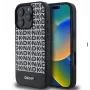 DKNY Apple iPhone 16 Pro Max PU Leather Repeat Pattern Bottom Stripe MagSafe Case Black